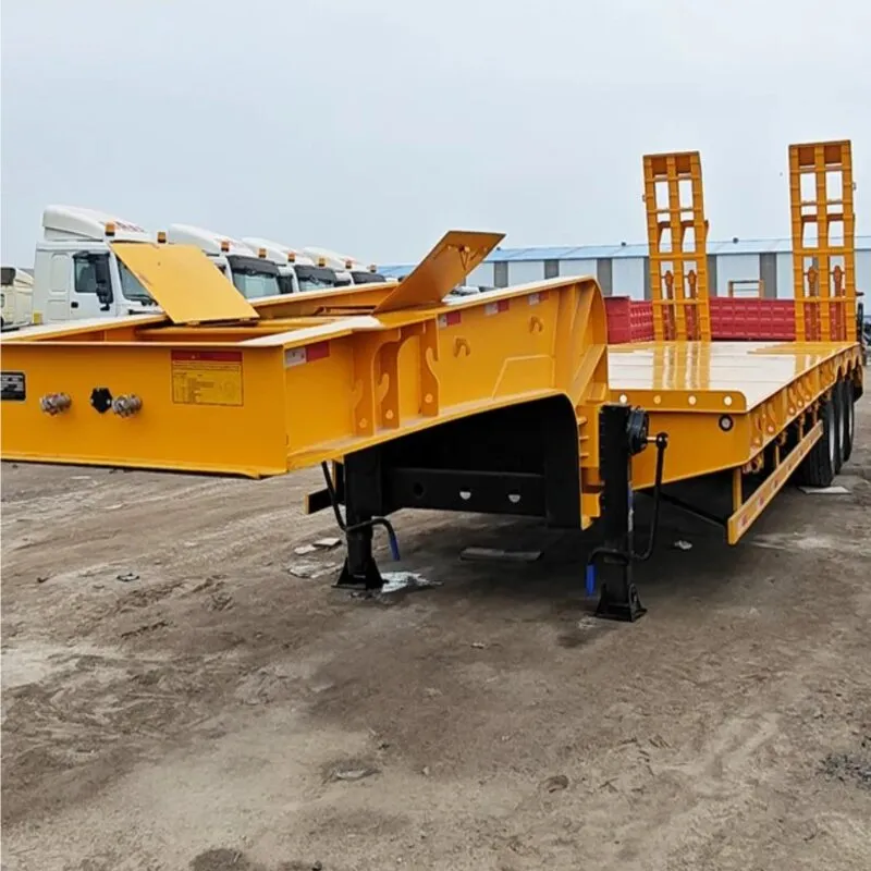 80t Detachable Gooseneck Lowbed Semi Trailers